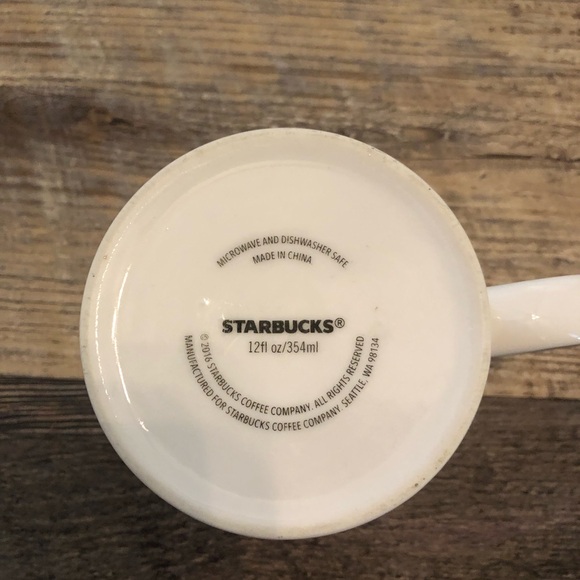 Starbucks Coffee Mug "Ornaments" Black Red 12 oz - Picture 6 of 8